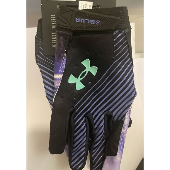 Under Armour 1376476 001 UA Blur Mens Size XL Football Skill Gloves w/ GlueGrip - Picture 4 of 6